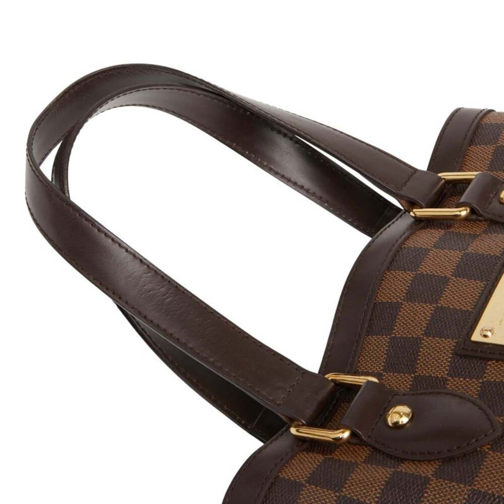 LOUIS VUITTON Authentic Brown Damier Leather Tote Bag - Picture 8 of 12